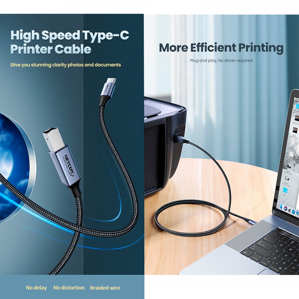 CABLE IMPRESORA TIPO C USB 2.0 TIPO B A USB C 1.8 METROS SANTOFA ELECTRONICS S1172 - 4