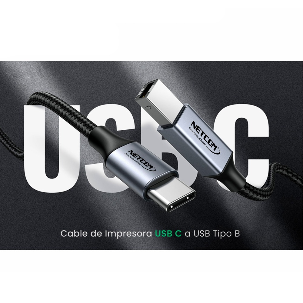 CABLE IMPRESORA TIPO C USB 2.0 TIPO B A USB C 1.8 METROS SANTOFA ELECTRONICS S1172 - 6