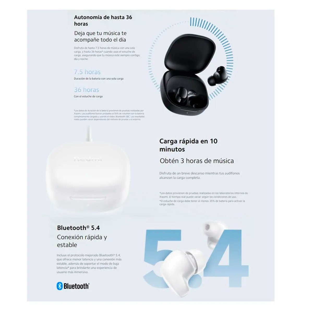 AUDÍFONOS INALÁMBRICOS XIAOMI REDMI BUDS 6 PLAY BLUETOOTH SANTOFA ELECTRONICS S2038 - 5
