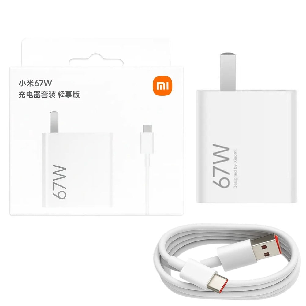 CARGADOR XIAOMI 67W TURBO CHARGE CABLE USB-A A USB-C ADAPTADOR DE CARGA RÁPIDA SANTOFA ELECTRONICS S2044 - 1