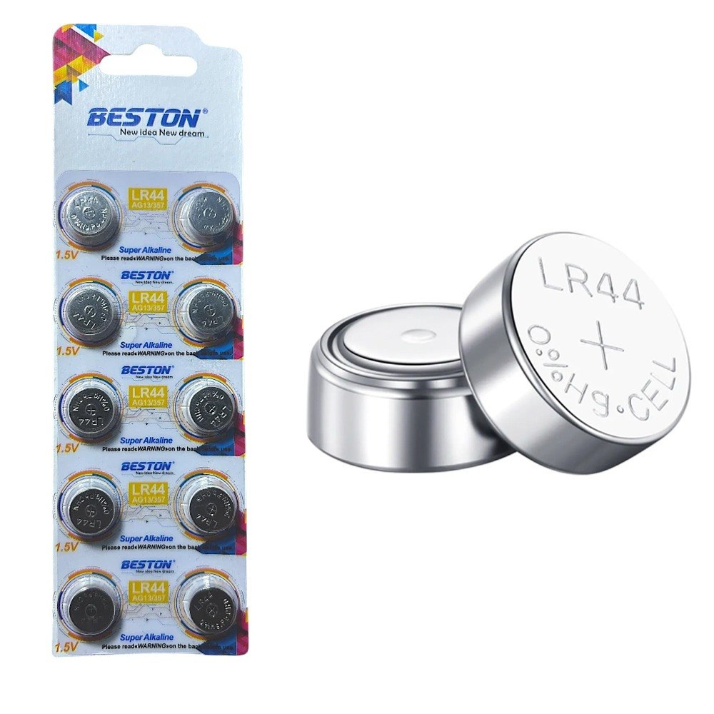 CAJA X 20 BLÍSTERS X 10 BATERIAS LR44 BESTON AG13 / 357 1.5V PILAS BOTON SANTOFA ELECTRONICS S2056 - 1