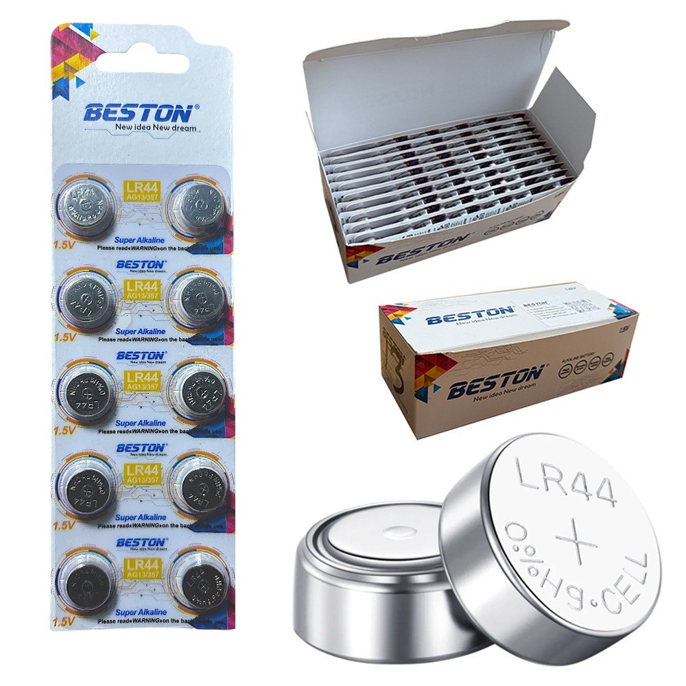 CAJA X 20 BLÍSTERS X 10 BATERIAS LR44 BESTON AG13 / 357 1.5V PILAS BOTON SANTOFA ELECTRONICS S2056 - 2