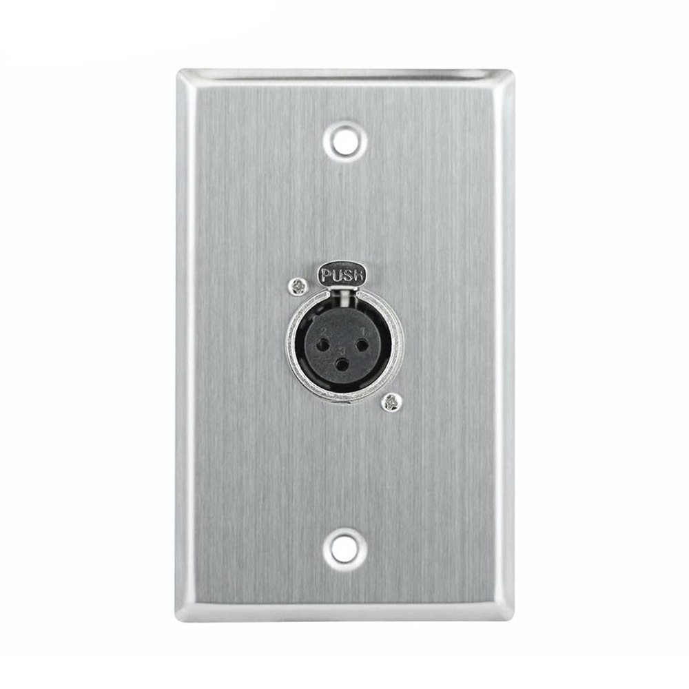 PLACA DE PARED CON CONECTOR XLR HEMBRA DE 3 PINES NETCOM FACEPLATE PARA AUDIO PROFESIONAL SANTOFA ELECTRONICS S2061 - 1