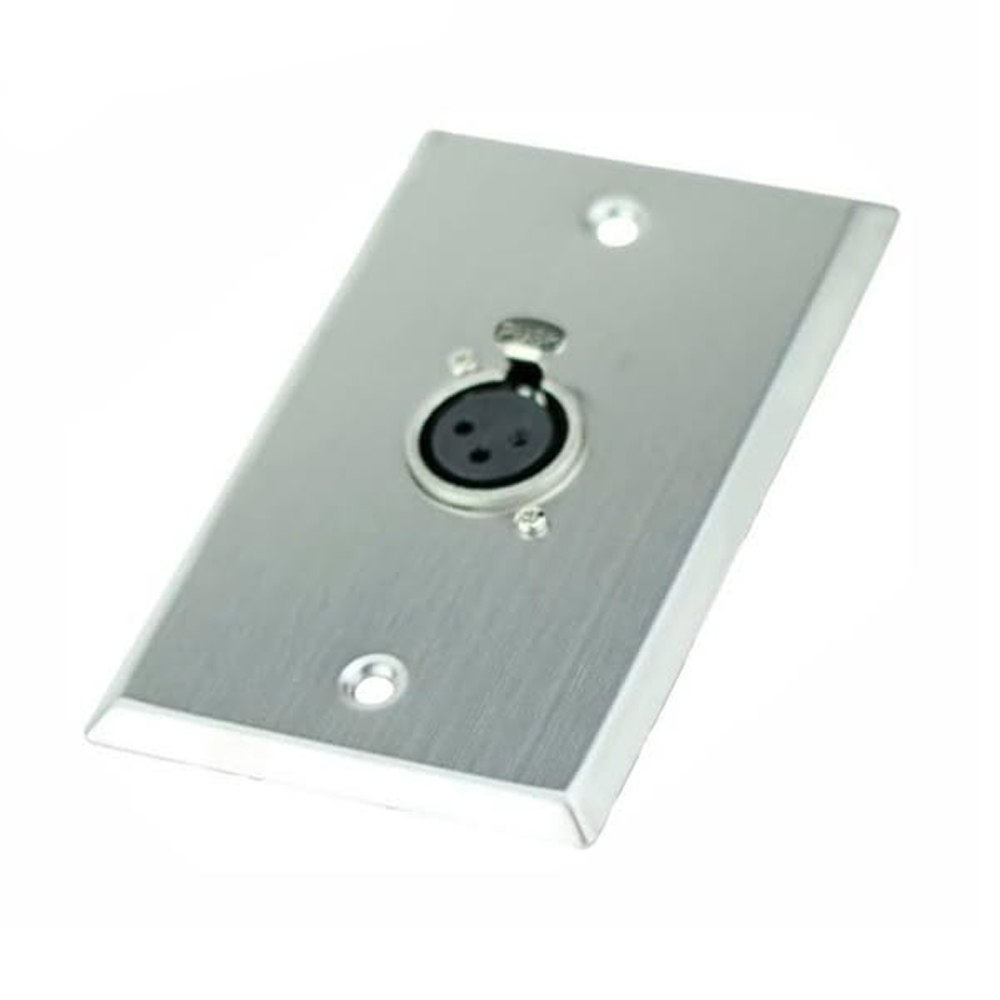 PLACA DE PARED CON CONECTOR XLR HEMBRA DE 3 PINES NETCOM FACEPLATE PARA AUDIO PROFESIONAL SANTOFA ELECTRONICS S2061 - 3