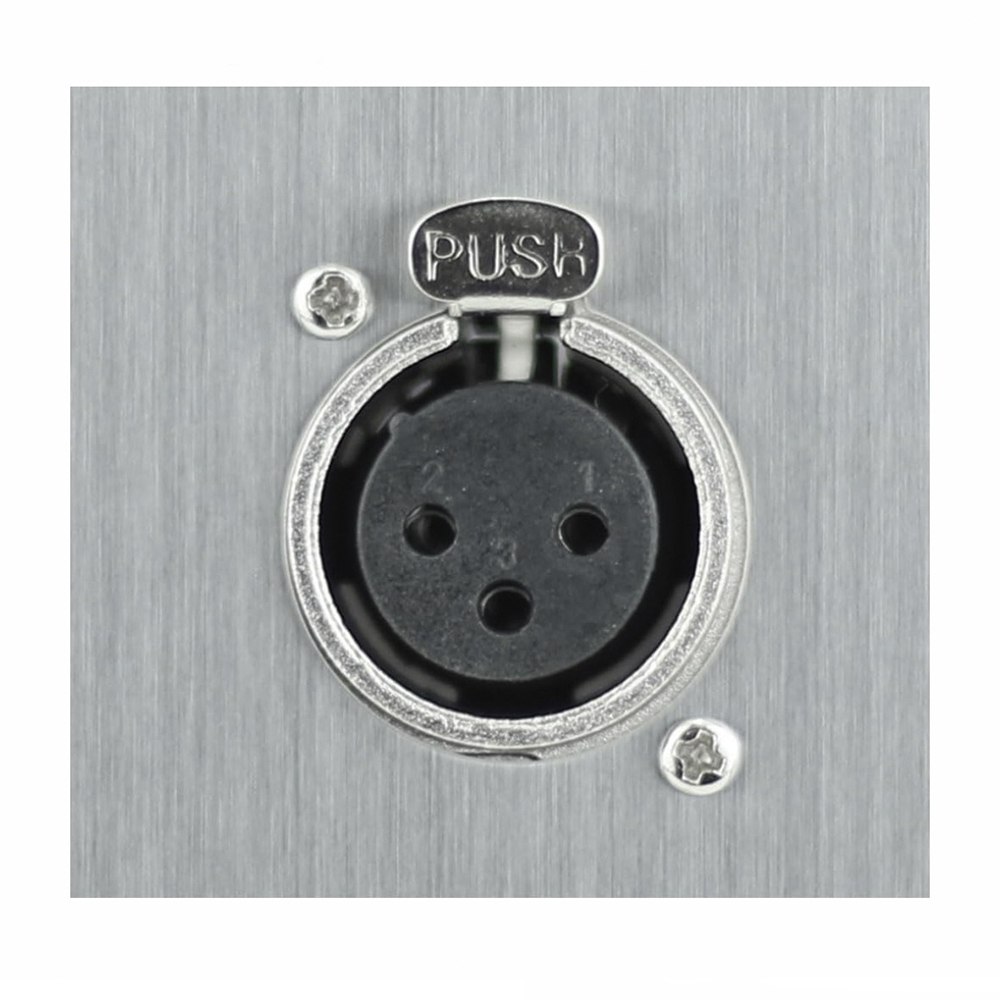PLACA DE PARED CON CONECTOR XLR HEMBRA DE 3 PINES NETCOM FACEPLATE PARA AUDIO PROFESIONAL SANTOFA ELECTRONICS S2061 - 5