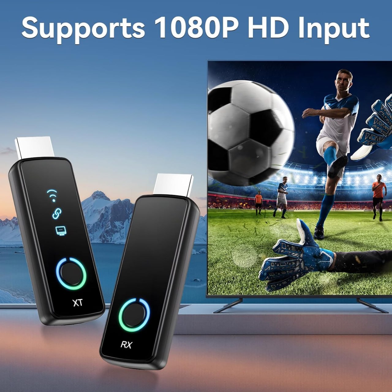 EXTENSOR HDMI INALÁMBRICO 50M 4K TX RX 1080P PLUG Y PLAY LED SANTOFA ELECTRONICS S2064 - 8