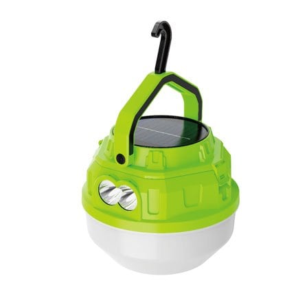 FOCO LINTERNA LED RECARGABLE SOLAR Y USB 100W PARA CAMPING Y EMERGENCIAS VERDE SANTOFA ELECTRONICS S1815 - 1