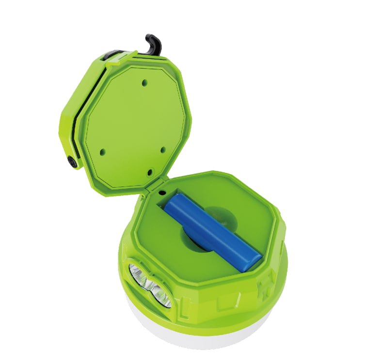 FOCO LINTERNA LED RECARGABLE SOLAR Y USB 100W PARA CAMPING Y EMERGENCIAS VERDE SANTOFA ELECTRONICS S1815 - 4