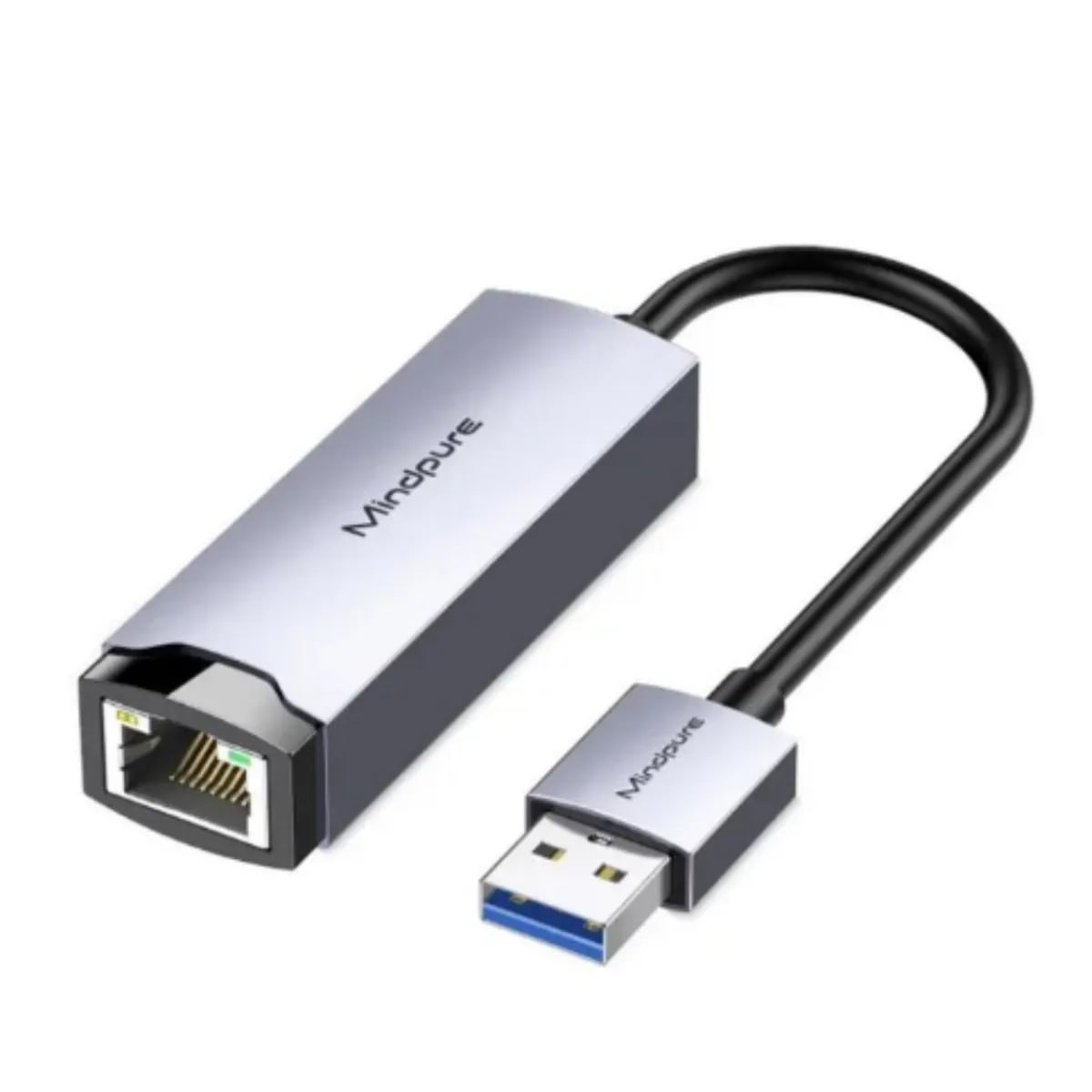 ADAPTADOR DE RED ETHERNET USB 3.0 A RJ45 GIGABIT 1000MBPS MINDPURE  SANTOFA ELECTRONICS S2069 - 1