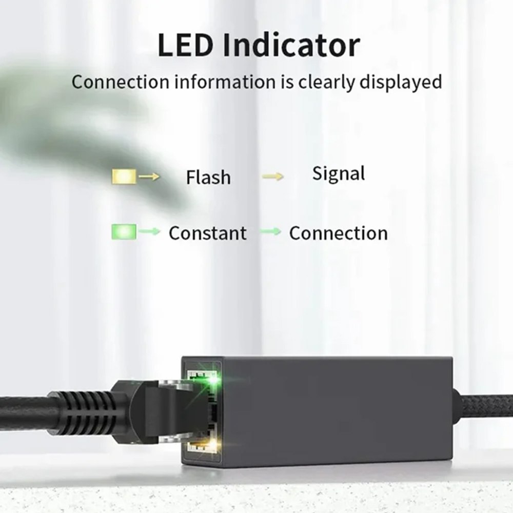 ADAPTADOR DE RED ETHERNET RJ45 A USB TIPO-C 100MBPS MINDPURE SE2070 - 5