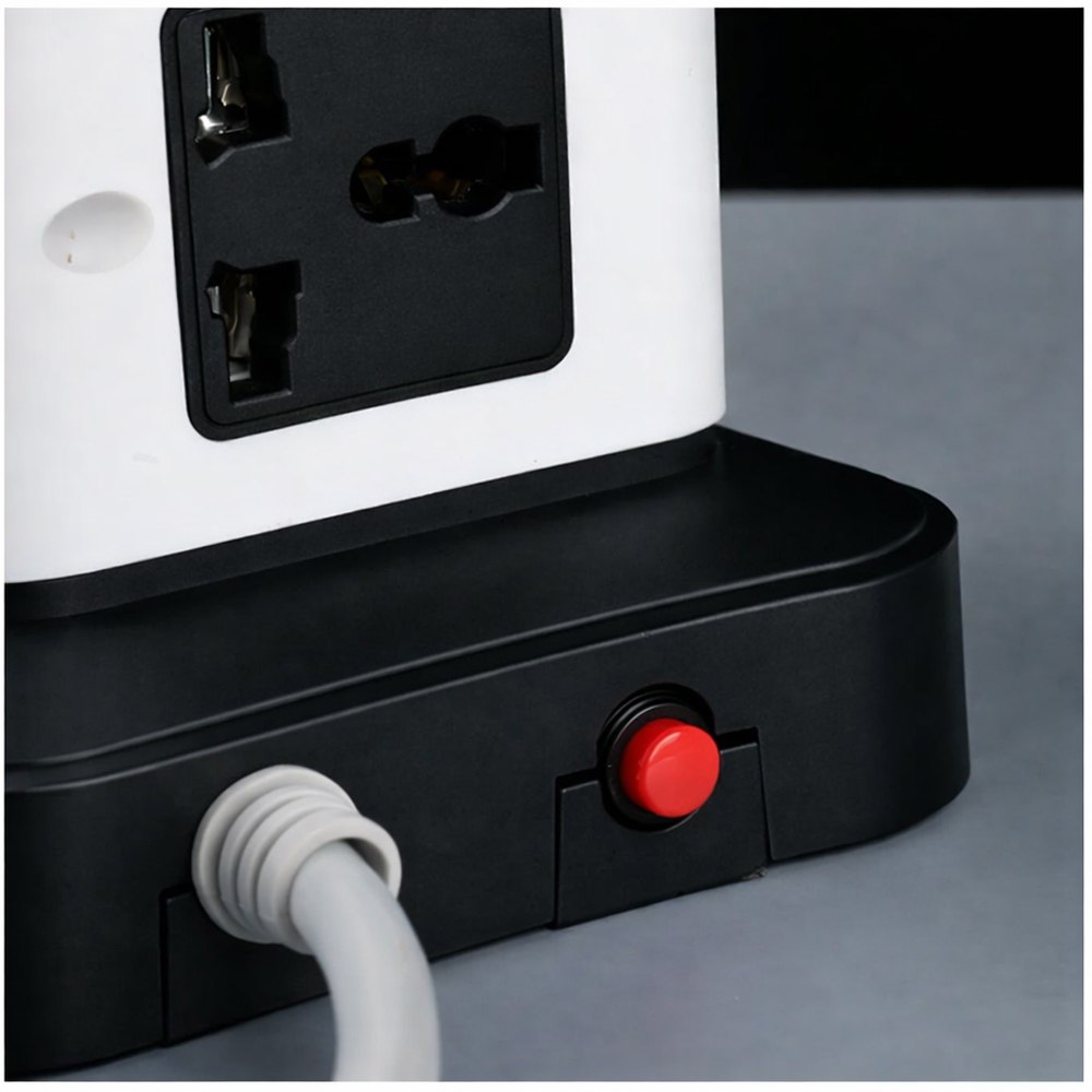 EXTENSIÓN TORRE MULTICONTACTO 8 ENCHUFES Y 3 PUERTOS USB 2500W S2072 SANTOFA ELECTRONICS - 5