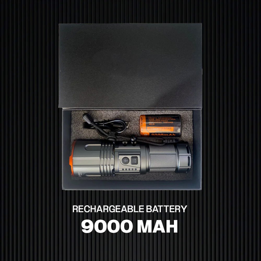LINTERNA TÁCTICA MULTIFUNCIÓN 2 EN 1 CON LÁMPARA Y POWER BANK 7200MAH SANTOFA ELECTRONICS S2075 - 9