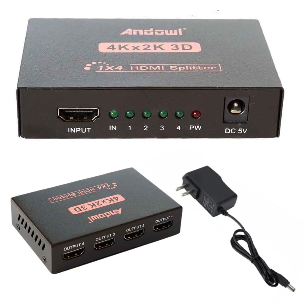 SPLITTER DIVISOR HDMI 1X4 ULTRA HD 4K 30HZ 3D ANDOWL SANTOFA ELECTRONICS S2078 - 2