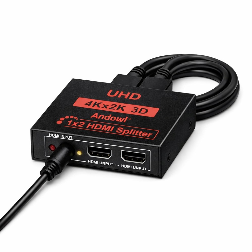 SPLITTER DIVISOR HDMI 1X2 ULTRA HD 4K 3D ANDOWL SANTOFA ELECTRONICS S2079 - 1