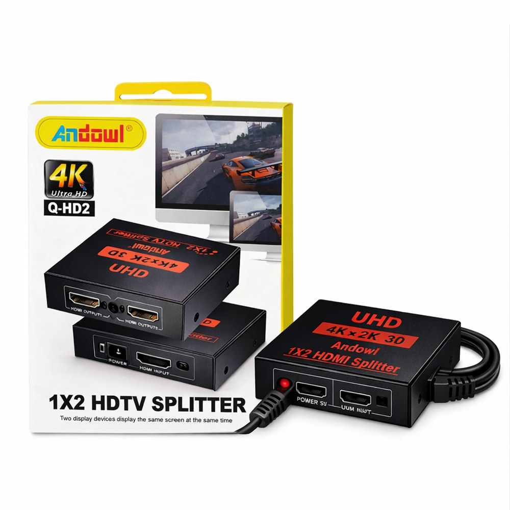 SPLITTER DIVISOR HDMI 1X2 ULTRA HD 4K 3D ANDOWL SANTOFA ELECTRONICS S2079 - 2