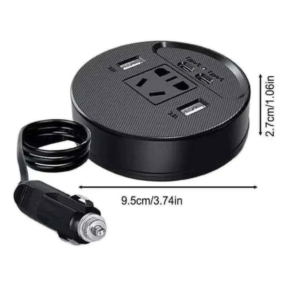 INVERSOR DE CORRIENTE PARA AUTO 150W 12V A 220V CON USB Y TIPO-C SANTOFA ELECTRONICS S2080 - 4