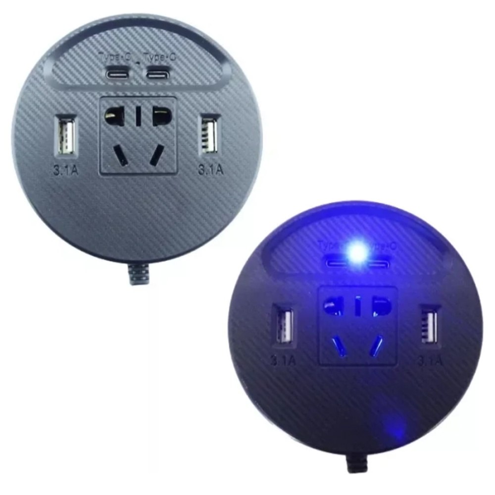 INVERSOR DE CORRIENTE PARA AUTO 150W 12V A 220V CON USB Y TIPO-C SANTOFA ELECTRONICS S2080 - 5