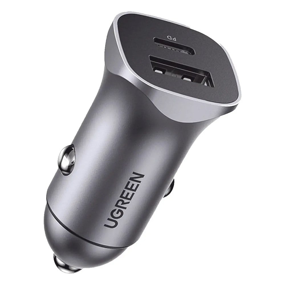 MINI CARGADOR DE AUTO UGREEN 30W CARGA RÁPIDA USB-C Y USB-A SANTOFA ELECTRONICS S2083 - 3
