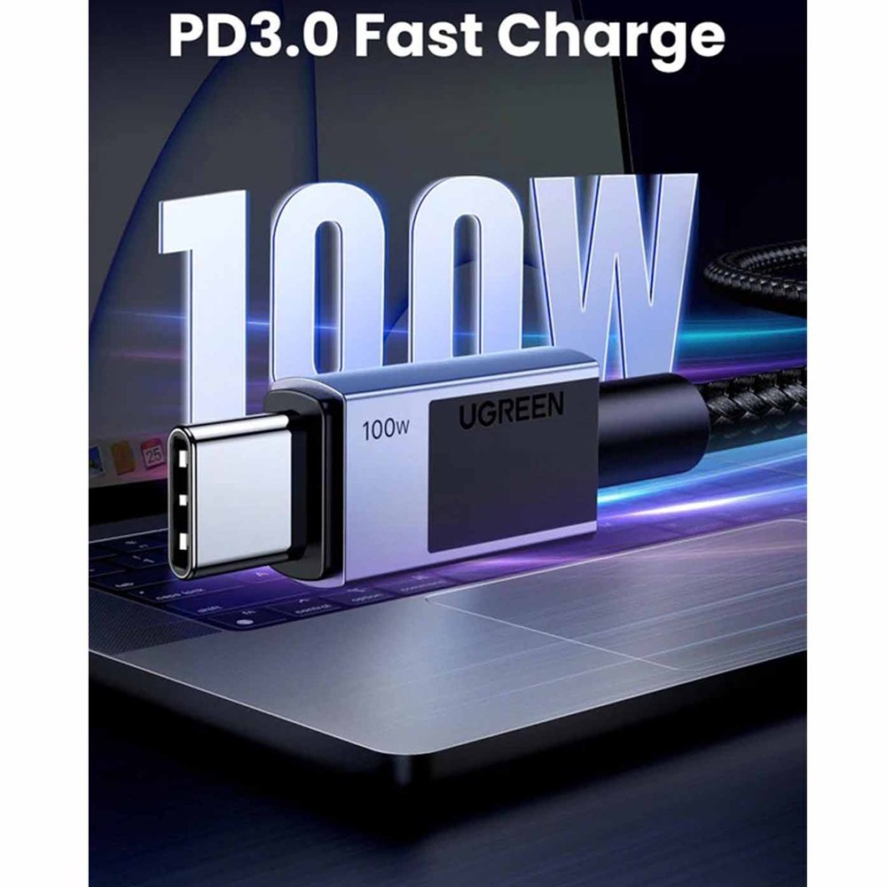 CABLE USB-C A USB-C UGREEN 100W CARGA RÁPIDA PD 3.1 2 METROS SANTOFA ELECTRONICS S1247 - 6