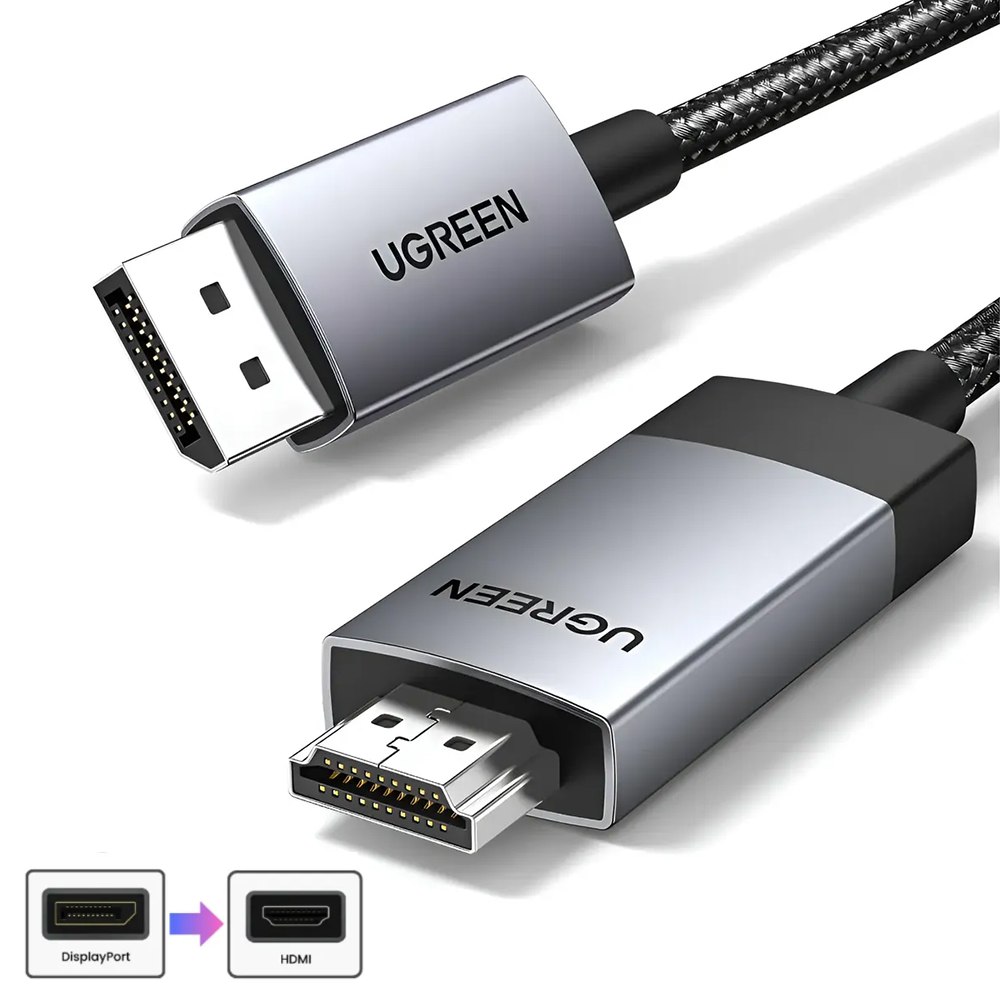CABLE ACTIVO DISPLAYPORT A HDMI 4K@60HZ HDR UGREEN 3 METROS SANTOFA ELECTRONICS S2084 - 2