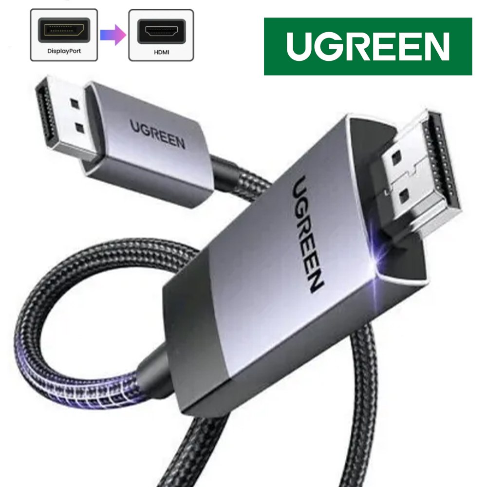CABLE ACTIVO DISPLAYPORT A HDMI 4K@60HZ HDR UGREEN 3 METROS SANTOFA ELECTRONICS S2084 - 3