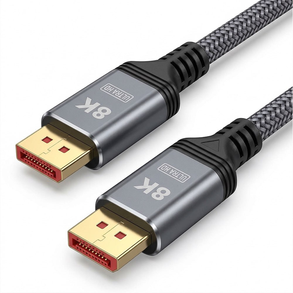 CABLE DISPLAYPORT A DISPLAYPORT 8K ULTRA HD PREMIUM TRENZADO 2 METROS SANTOFA ELECTRONICS S2085 - 1