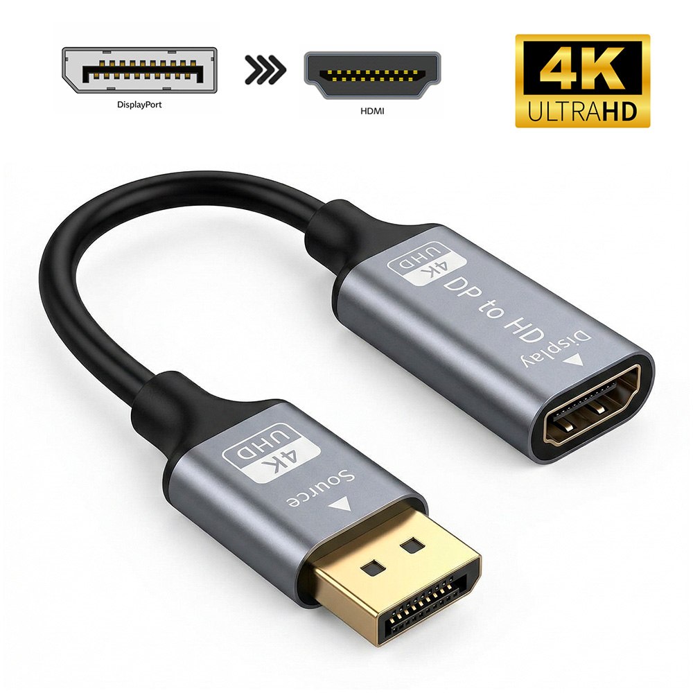 ADAPTADOR CONVERTIDOR USB TIPO-C A HDMI 4K ULTRA HD 20 CM PLUG Y PLAY ALUMINIO SANTOFA ELECTRONICES S2089 - 4