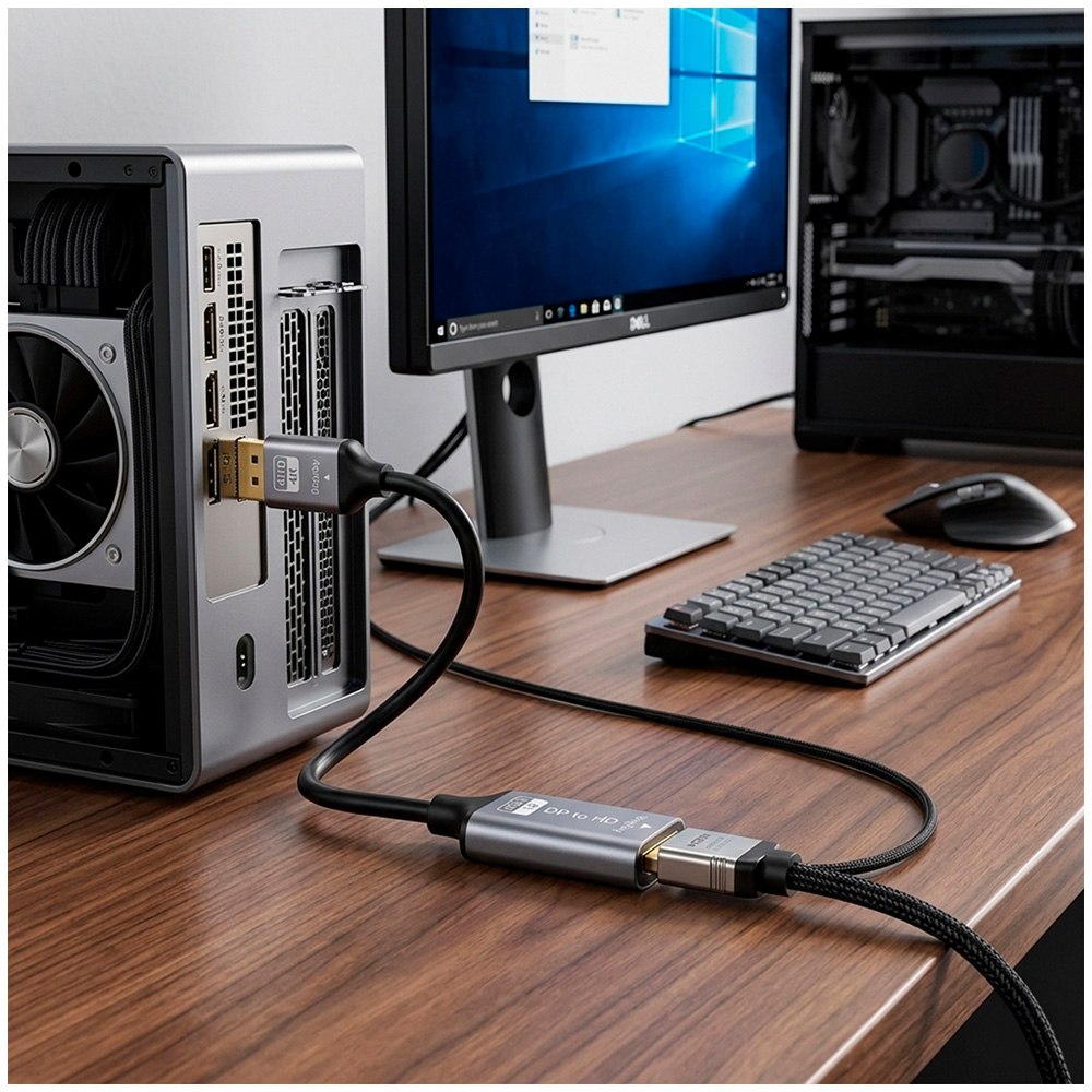 ADAPTADOR CONVERTIDOR USB TIPO-C A HDMI 4K ULTRA HD 20 CM PLUG Y PLAY ALUMINIO SANTOFA ELECTRONICES S2089 - 5