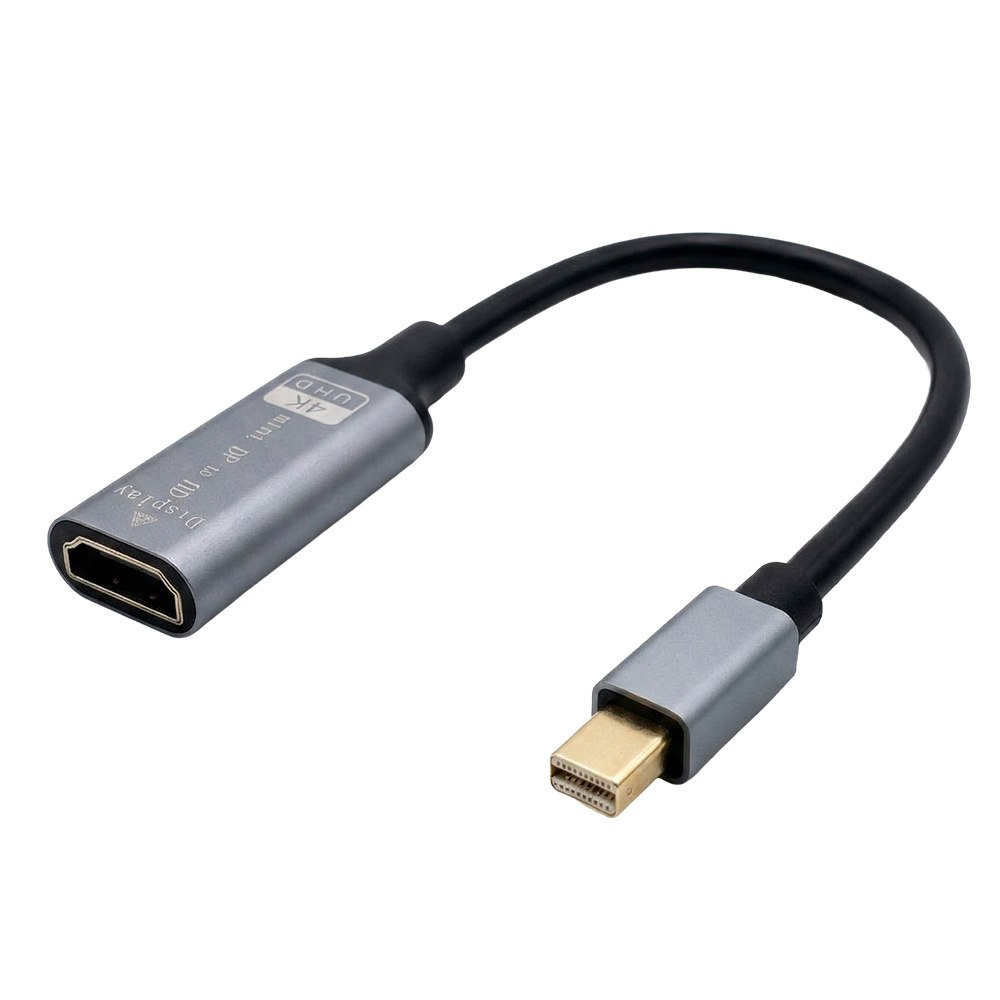 ADAPTADOR CONVERTIDOR MINI DISPLAYPORT A HDMI 4K ULTRA HD 20 CM ALUMINIO SANTOFA ELECTRONICS S2091 - 1