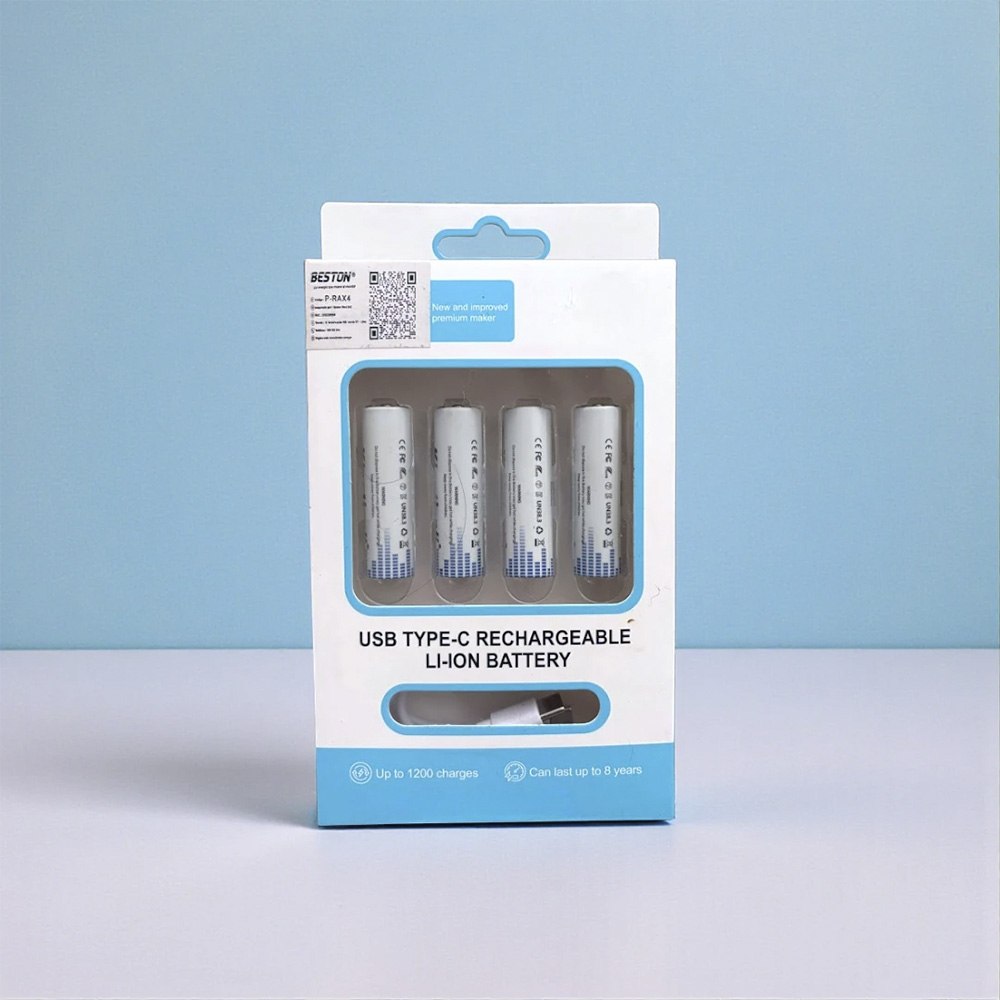 PILAS RECARGABLES AA DE LITIO 3500MAH CON ENTRADA USB TIPO-C SANTOFA ELECTRONICS S2095 - 4