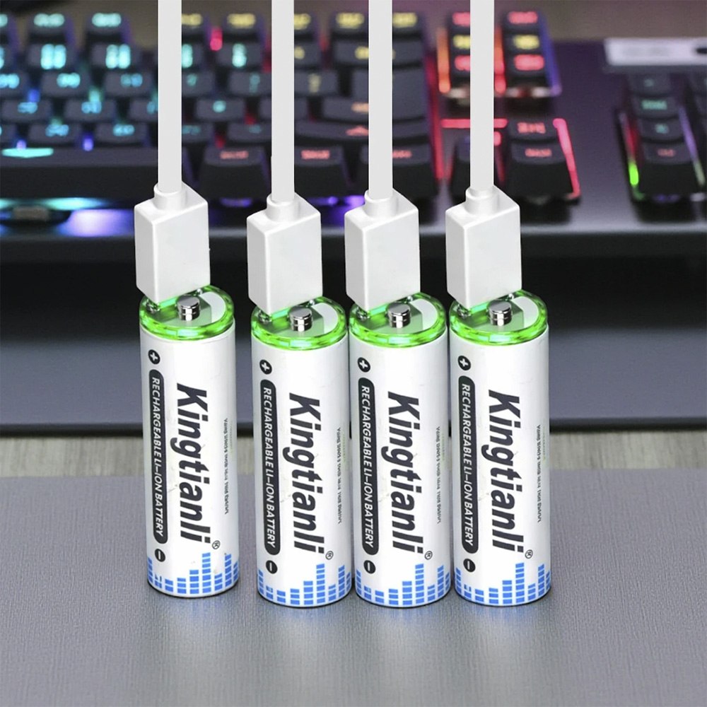 PILAS RECARGABLES AA DE LITIO 3500MAH CON ENTRADA USB TIPO-C SANTOFA ELECTRONICS S2095 - 7