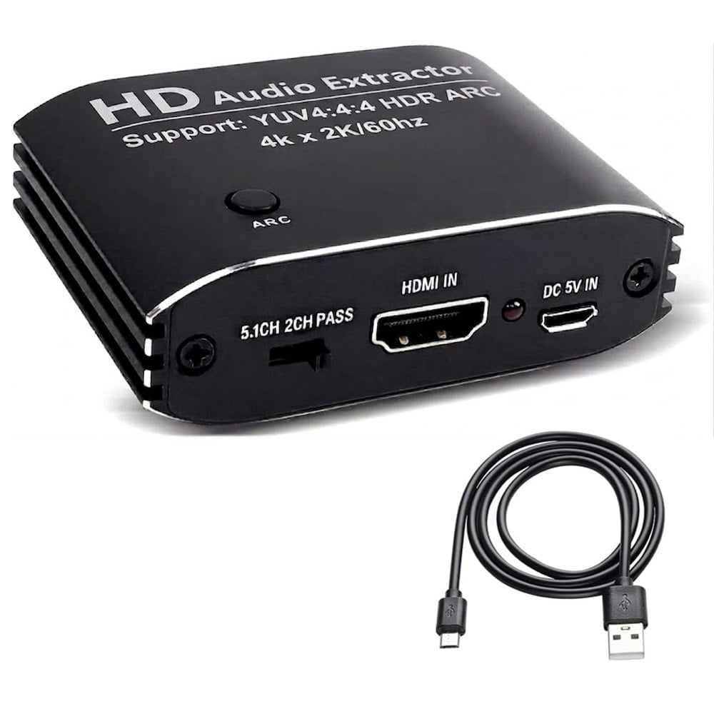 EXTRACTOR DE AUDIO HDMI 4K A 60HZ CON ARC (SALIDA ÓPTICA SPDIF Y 3.5MM) SANTOFA ELECTRONICS S2097 - 2