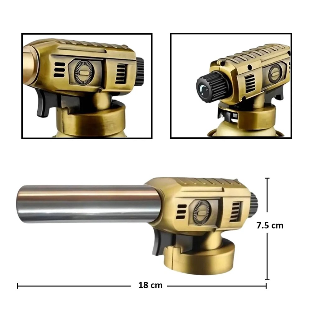 KIT MINI SOPLETE FLAMEADOR PROFESIONAL COCINA ADAPTABLE PARA GAS BUTANO + GAS SANTOFA ELECTRONICS S2046 - 4