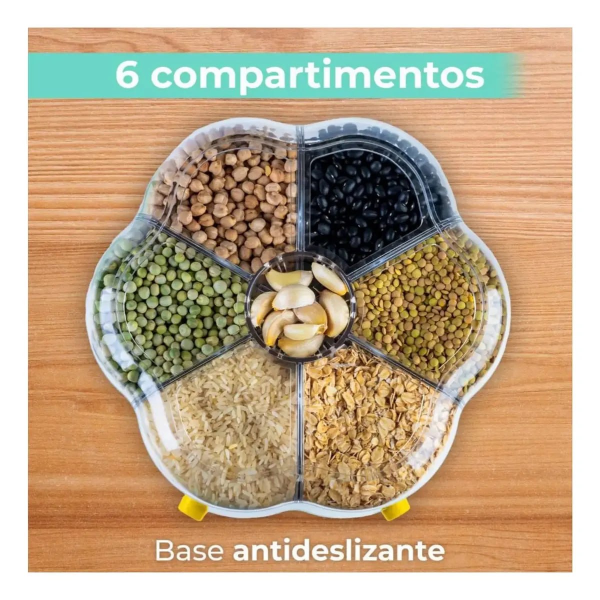 DISPENSADOR GIRATORIO DE MENESTRAS Y CEREALES 360° SMART ORGANIZER (7L)  SANTOFA ELECTRONICS S2123 / S2124 - 6