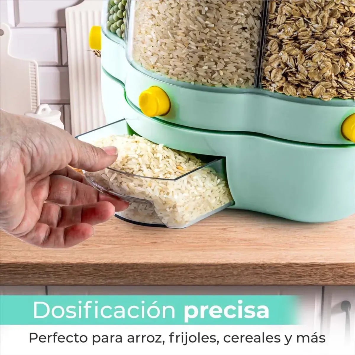 DISPENSADOR GIRATORIO DE MENESTRAS Y CEREALES 360° SMART ORGANIZER (7L)  SANTOFA ELECTRONICS S2123 / S2124 - 7