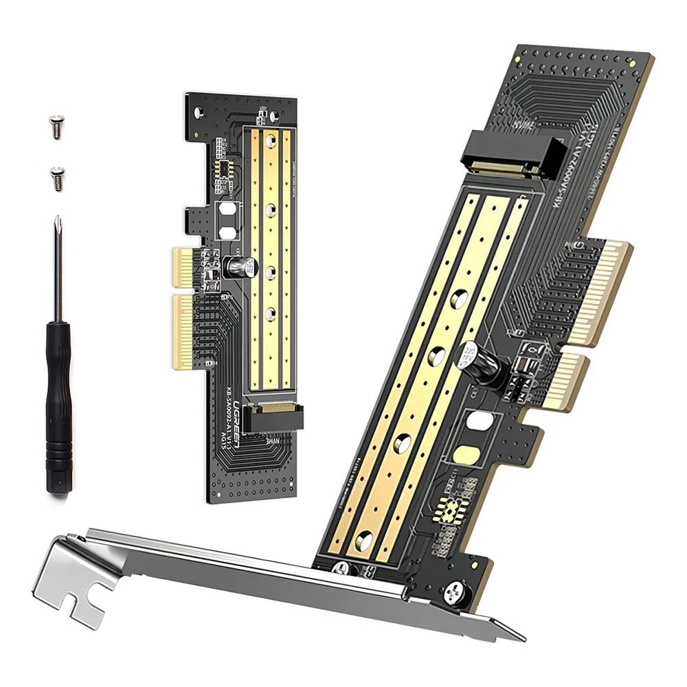 ADAPTADOR TARJETA PCIE 3.0 X4 A M.2 NVME SSD UGREEN 32 GBPS SANTOFA ELECTRONICS  S2104 - 2