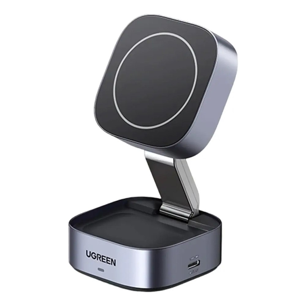 ESTACIÓN DE CARGA INALÁMBRICA MAGNÉTICA PLEGABLE UGREEN 2 EN 1 (15W) SANTOFA ELECTRONICS S2105 - 1