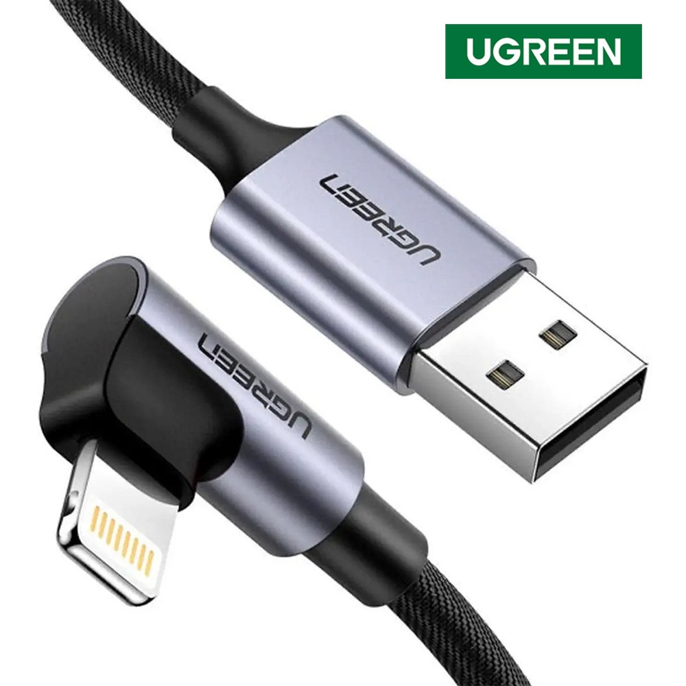 CABLE UGREEN USB-A A LIGHTNING 90° CERTIFICADO MFI 1 METRO SANTOFA ELECTRONICS S2106 - 10