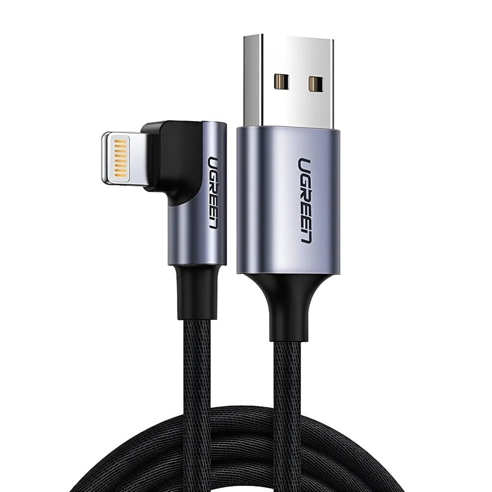 CABLE UGREEN USB-A A LIGHTNING 90° CERTIFICADO MFI 1 METRO SANTOFA ELECTRONICS S2106 - 2