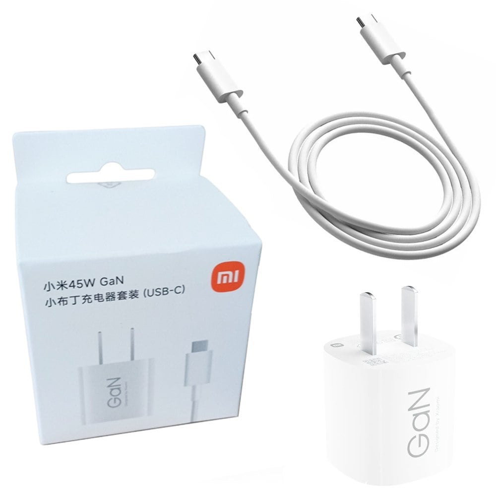 CARGADOR DE PARED XIAOMI 45W GAN USB TIPO-C CON CABLE INCLUIDO MODELO MDY-17-EA S2110 - 1