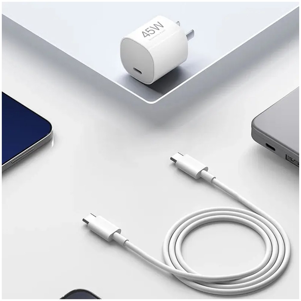 CARGADOR DE PARED XIAOMI 45W GAN USB TIPO-C CON CABLE INCLUIDO MODELO MDY-17-EA S2110 - 6
