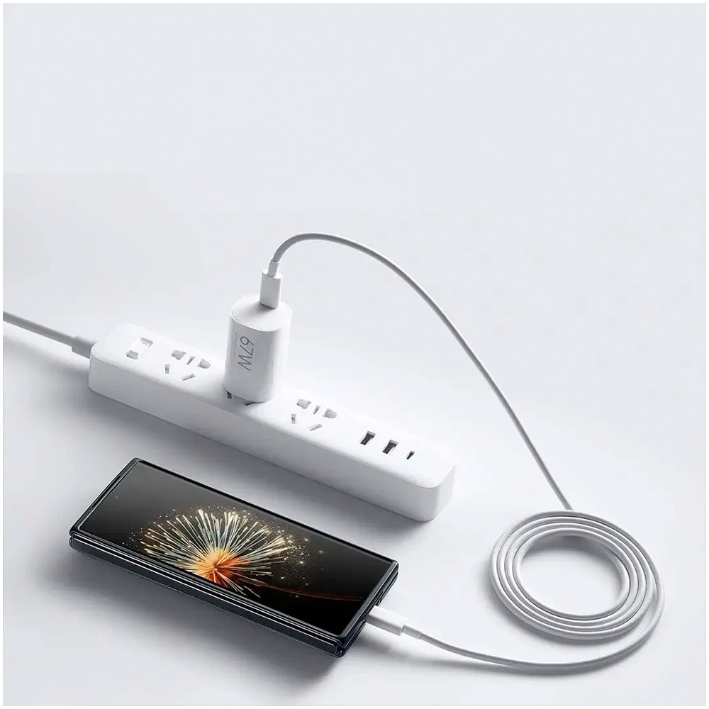 CARGADOR DE PARED XIAOMI 67W GAN USB TIPO-C CON CABLE INCLUIDO MDY-16-EJ SANTOFA ELECTRONICS S2111 - 5