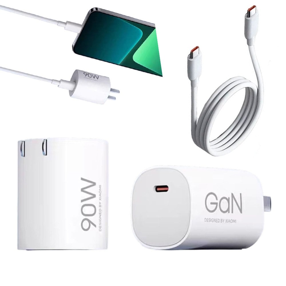 CARGADOR DE PARED XIAOMI 90W GAN PUDDING USB TIPO-C CON CABLE INCLUIDO SANTOFA ELECTRONICS S2112 - 2