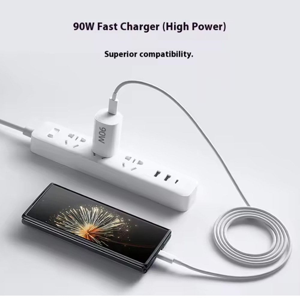 CARGADOR DE PARED XIAOMI 90W GAN PUDDING USB TIPO-C CON CABLE INCLUIDO SANTOFA ELECTRONICS S2112 - 3