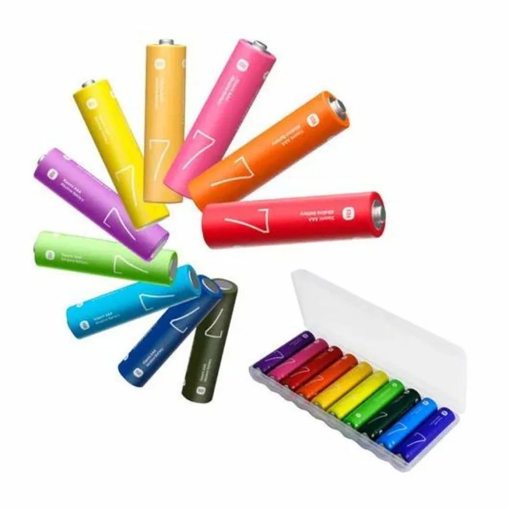 PACK DE 10 PILAS ALCALINAS AAA XIAOMI LR03 1.5V MULTICOLOR SANTOFA ELECTRONICS S2125 - 1