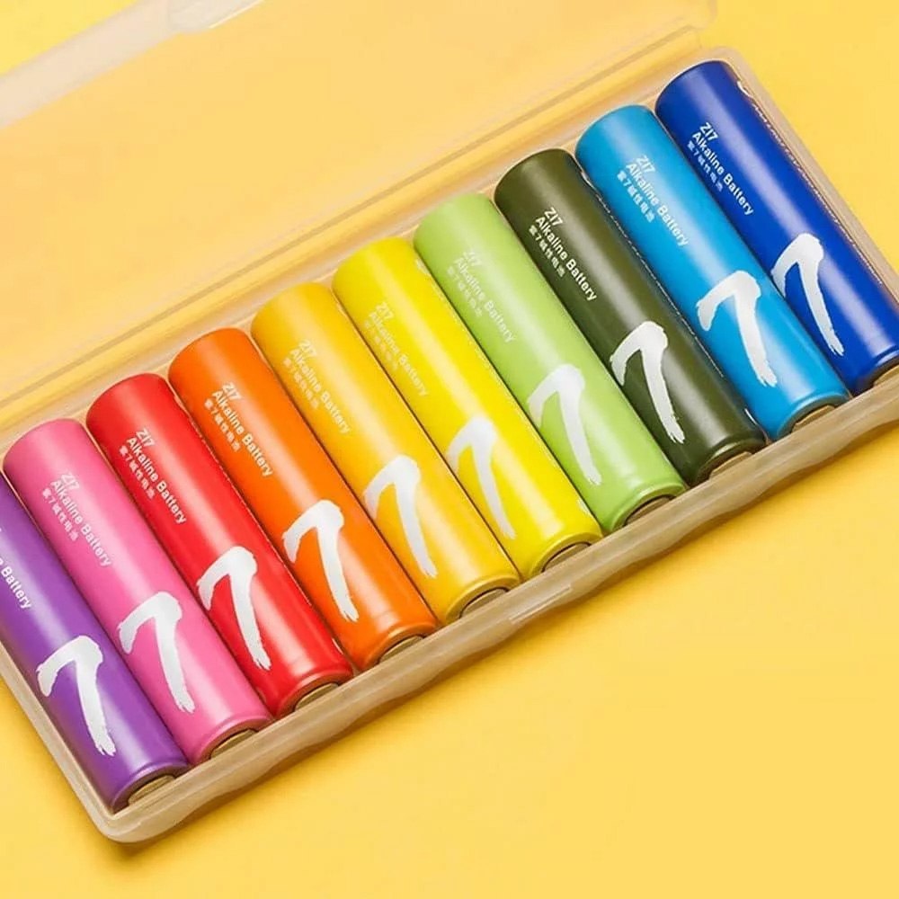 PACK DE 10 PILAS ALCALINAS AAA XIAOMI LR03 1.5V MULTICOLOR SANTOFA ELECTRONICS S2125 - 10