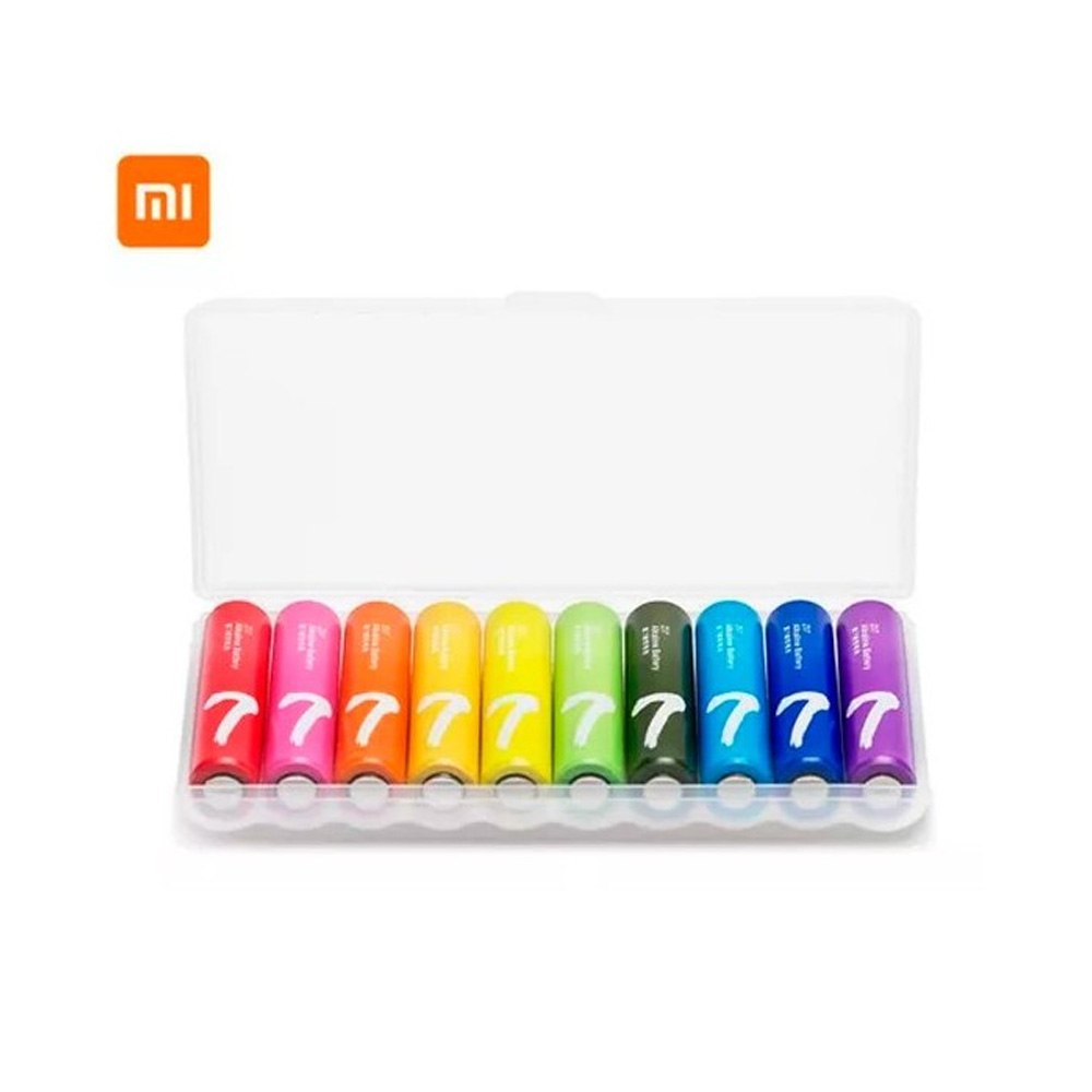 PACK DE 10 PILAS ALCALINAS AAA XIAOMI LR03 1.5V MULTICOLOR SANTOFA ELECTRONICS S2125 - 2
