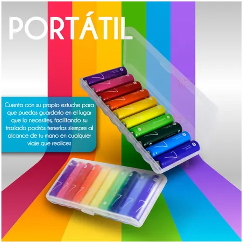 PACK DE 10 PILAS ALCALINAS AAA XIAOMI LR03 1.5V MULTICOLOR SANTOFA ELECTRONICS S2125 - 4