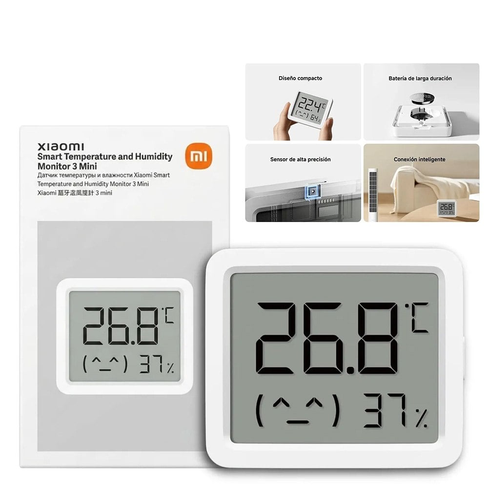 TERMOHIGRÓMETRO INTELIGENTE XIAOMI MI TEMPERATURE AND HUMIDITY MONITOR 3 MINI SANTOFA ELECTRONICS S2126 - 3