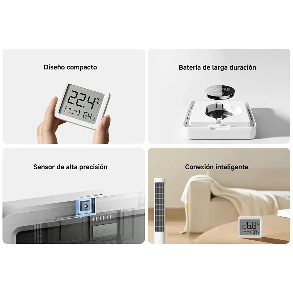 TERMOHIGRÓMETRO INTELIGENTE XIAOMI MI TEMPERATURE AND HUMIDITY MONITOR 3 MINI SANTOFA ELECTRONICS S2126 - 5